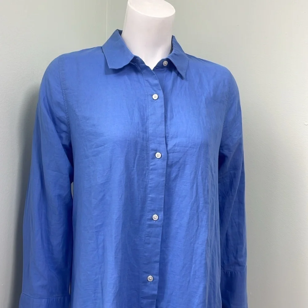 J. Crew blue button down coverup small